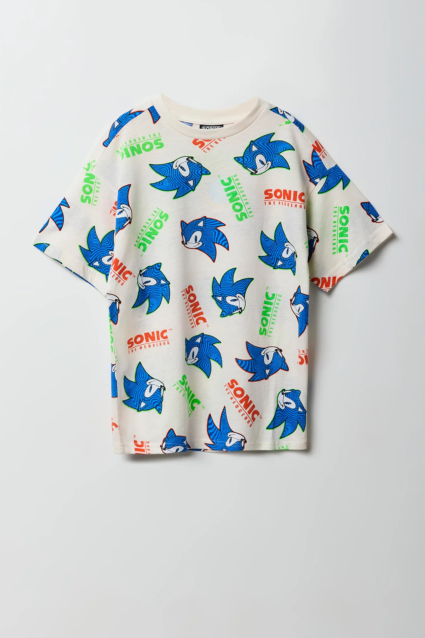 Kids Luxe Heavy Cotton Sonic Printed T-Shirt