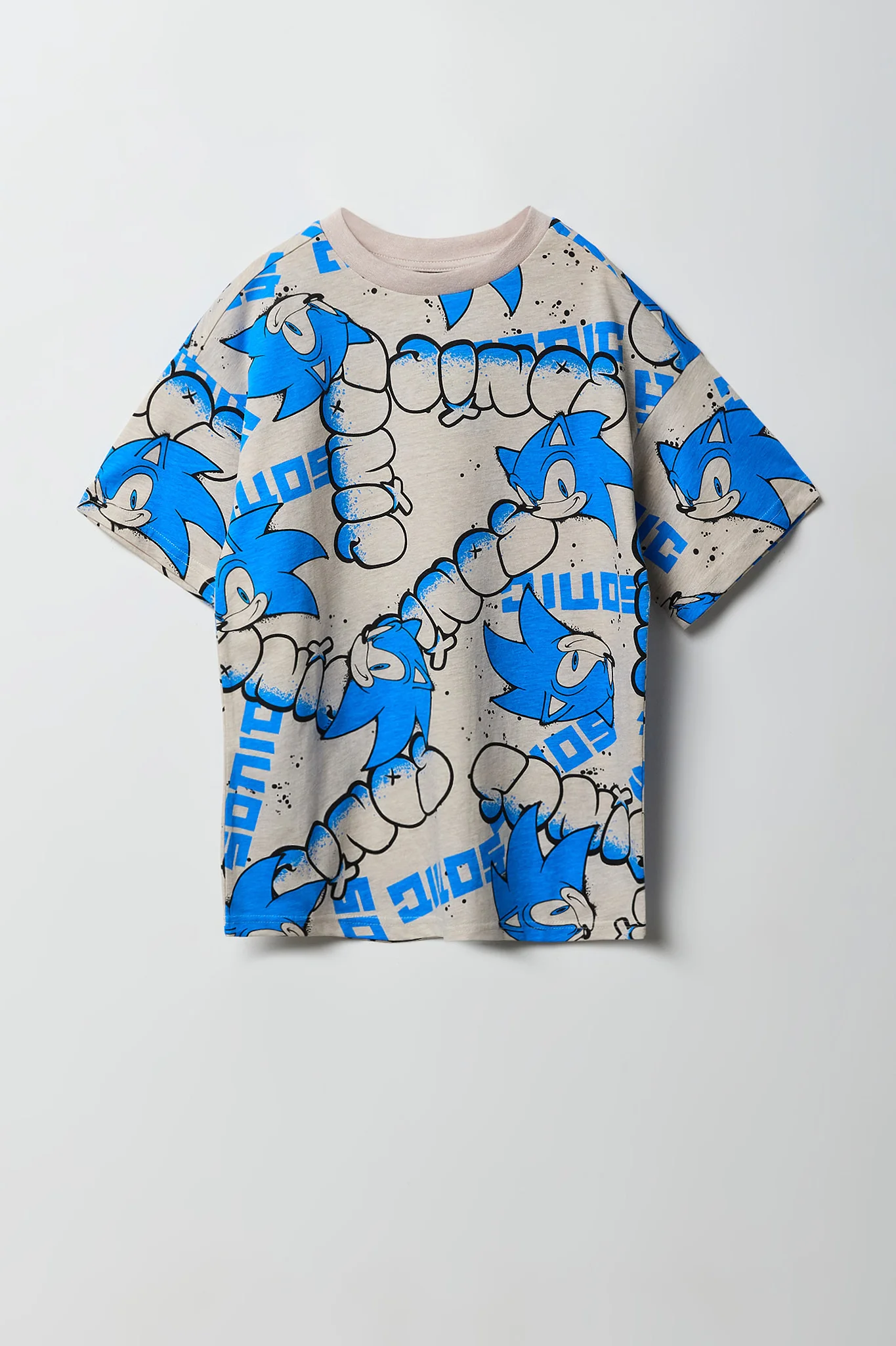 Kids Luxe Heavy Cotton Sonic Printed T-Shirt - Image 3
