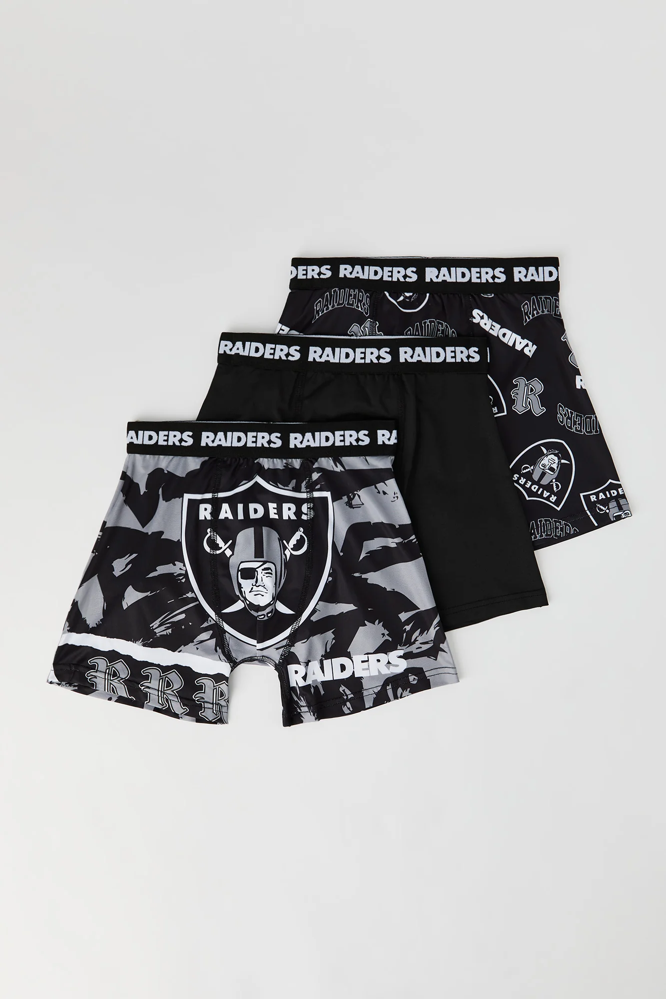 Boys Las Vegas Raiders Print Boxer Brief (3 Pack)
