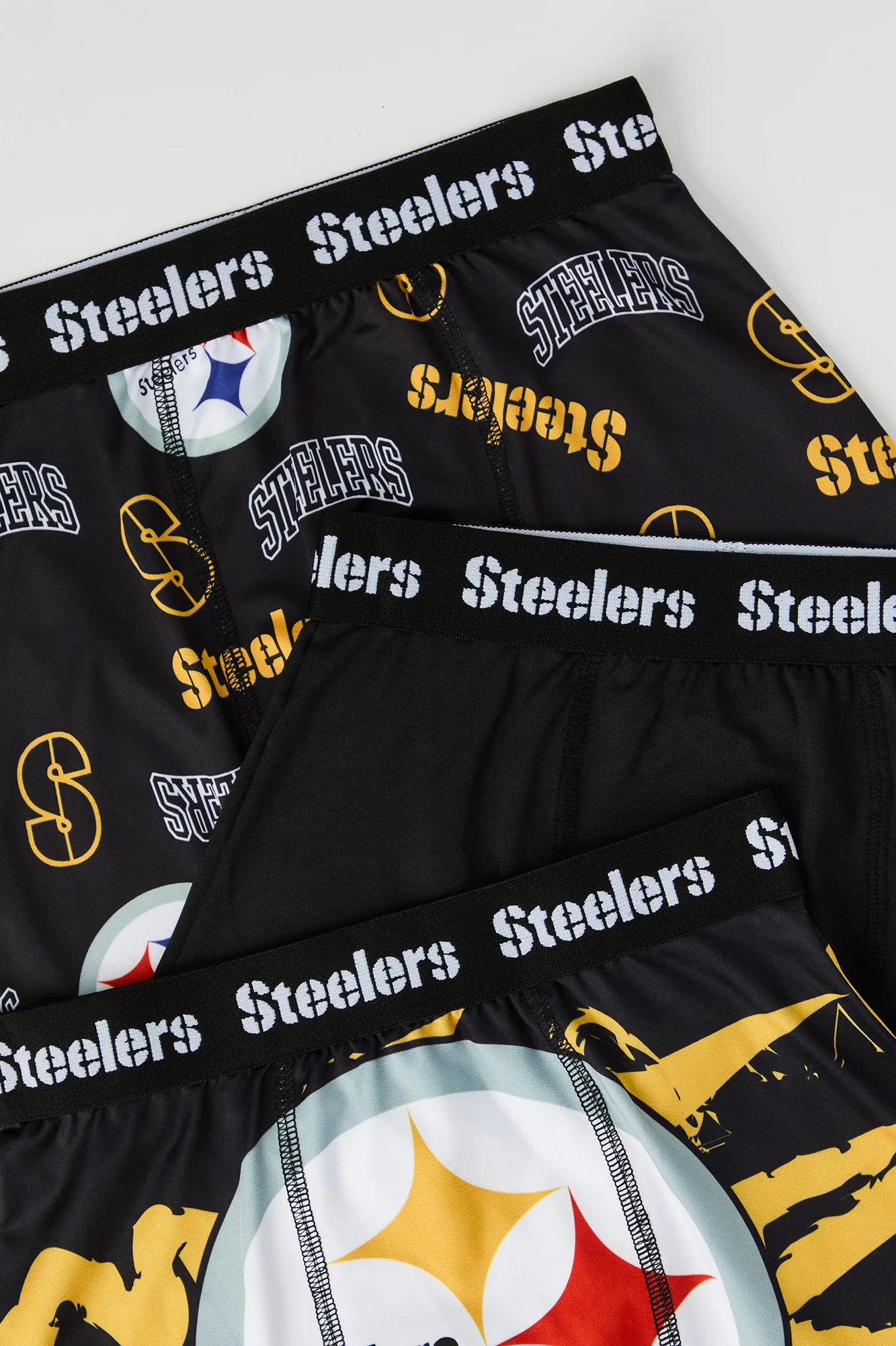 Boys Pittsburgh Steelers Print Boxer Brief (3 Pack) - Image 2
