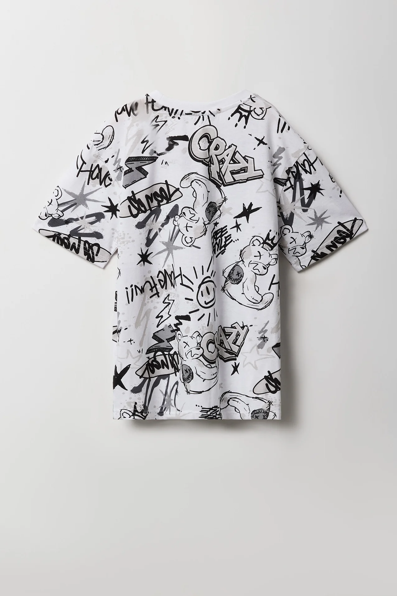 Boys Graffiti Bear Print T-Shirt - Image 2
