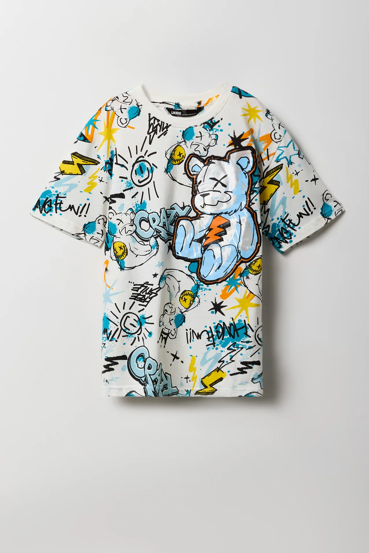 Boys Graffiti Bear Print T-Shirt - Image 3
