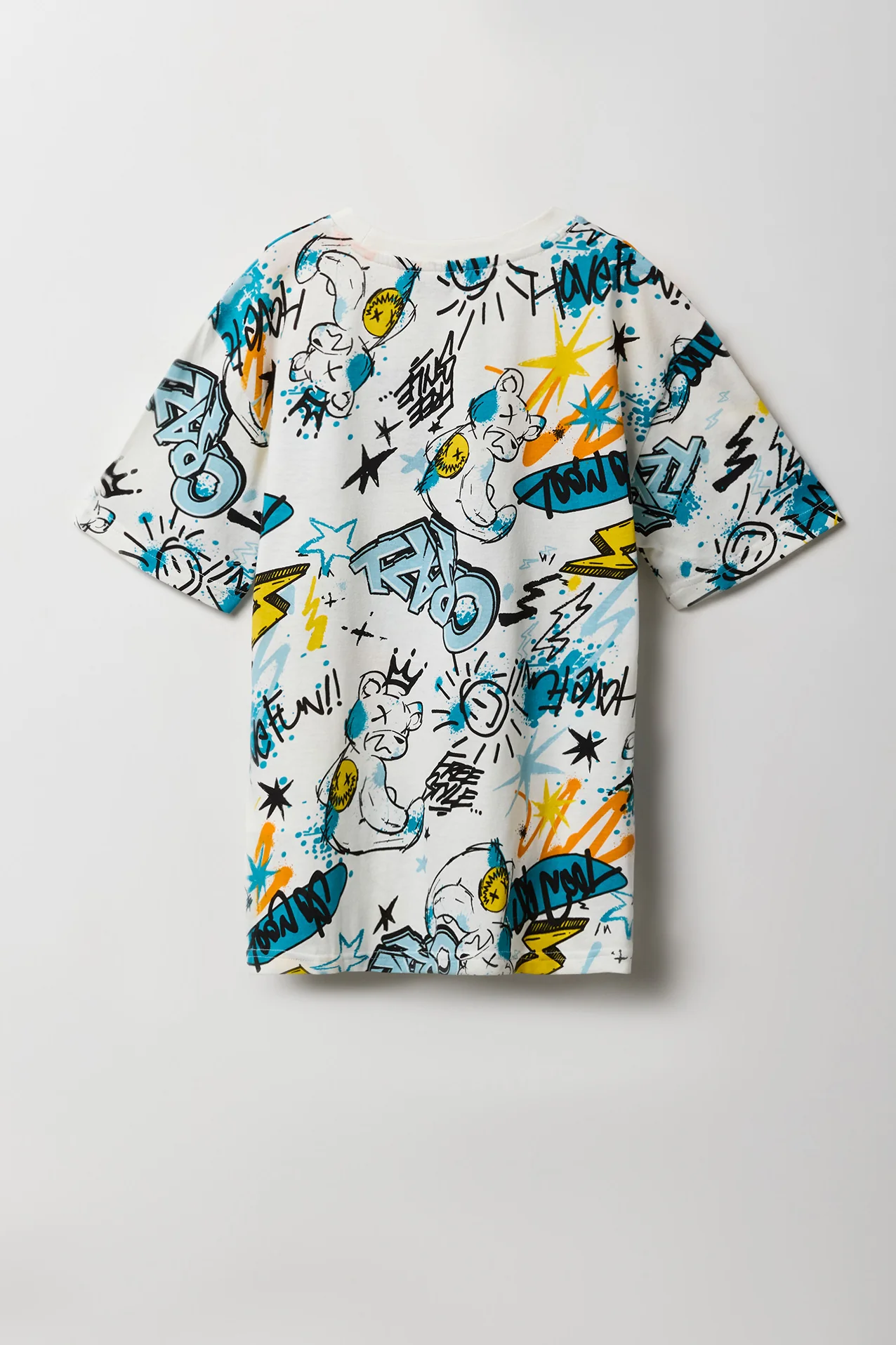 Boys Graffiti Bear Print T-Shirt - Image 4