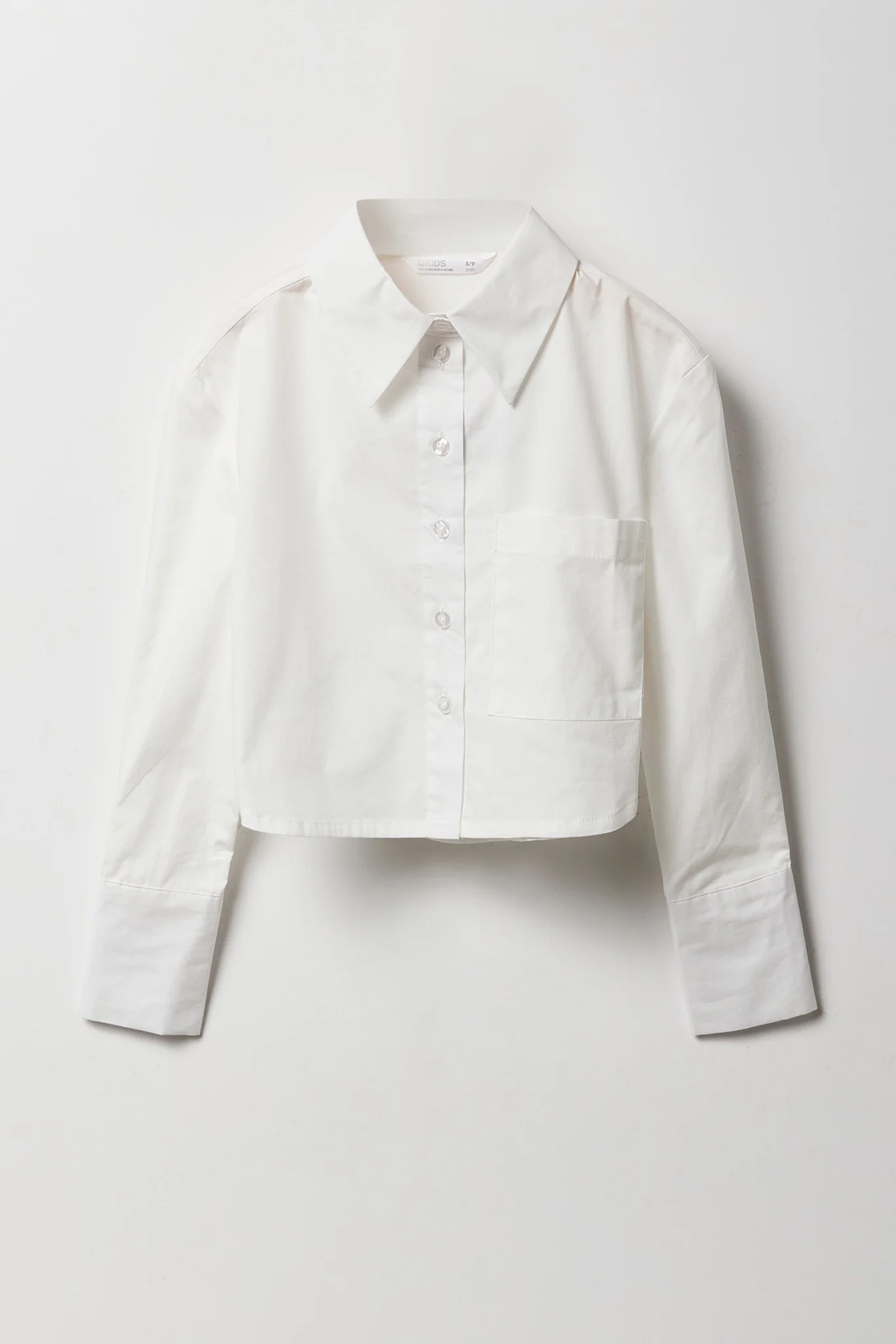 Girls Poplin Button-Up Long Sleeve Skimmer Top - Image 4