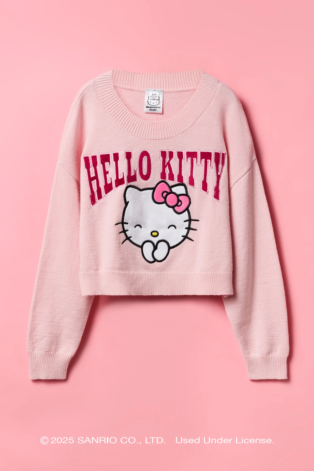 Hello Kitty® Girls Embroidered Sweater