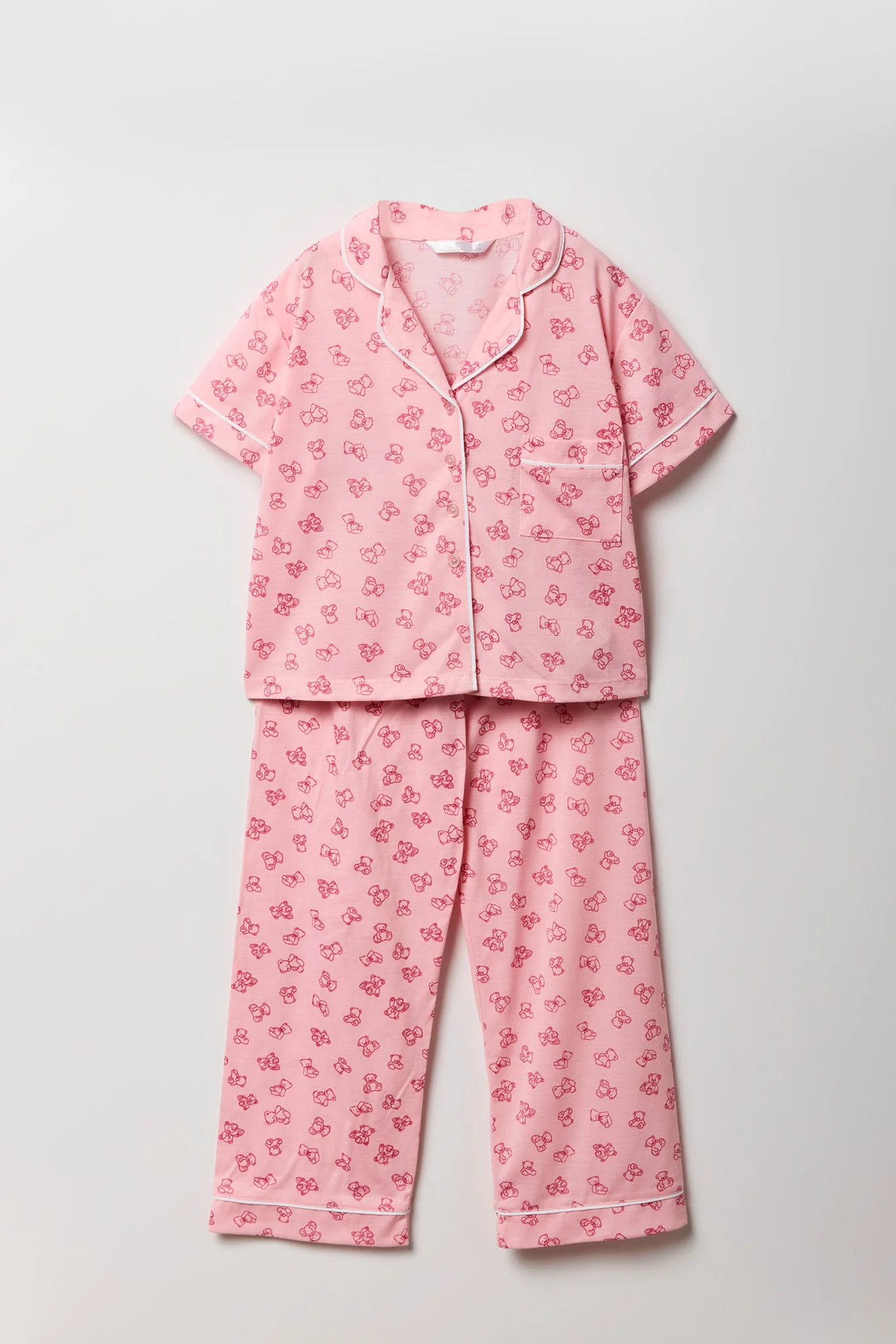 Ensemble pyjama avec haut boutonné et pantalon pour fille - Image 11