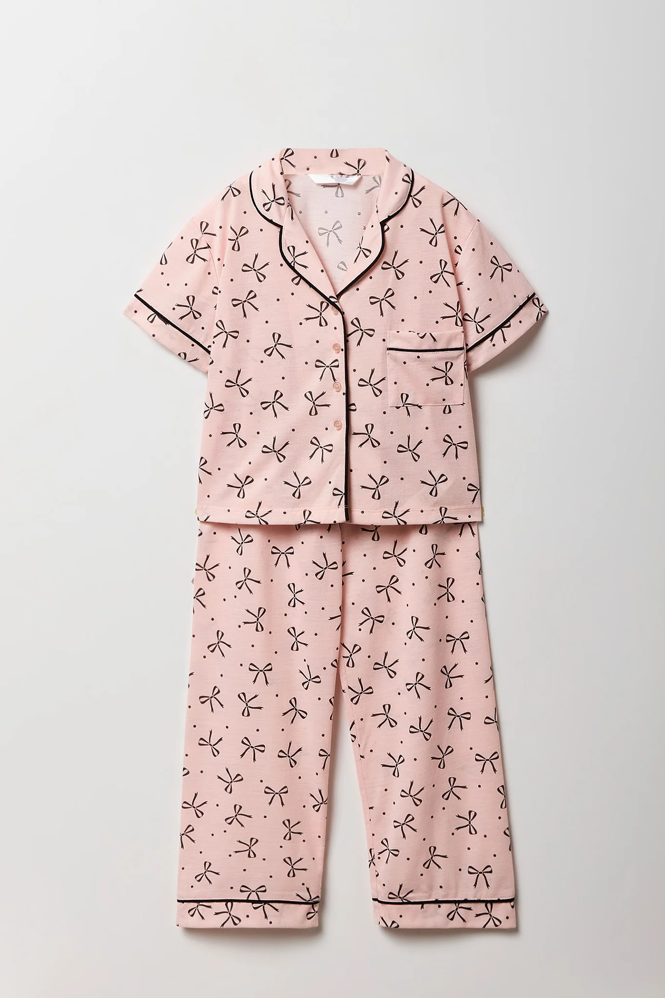 Ensemble pyjama avec haut boutonné et pantalon pour fille - Image 16