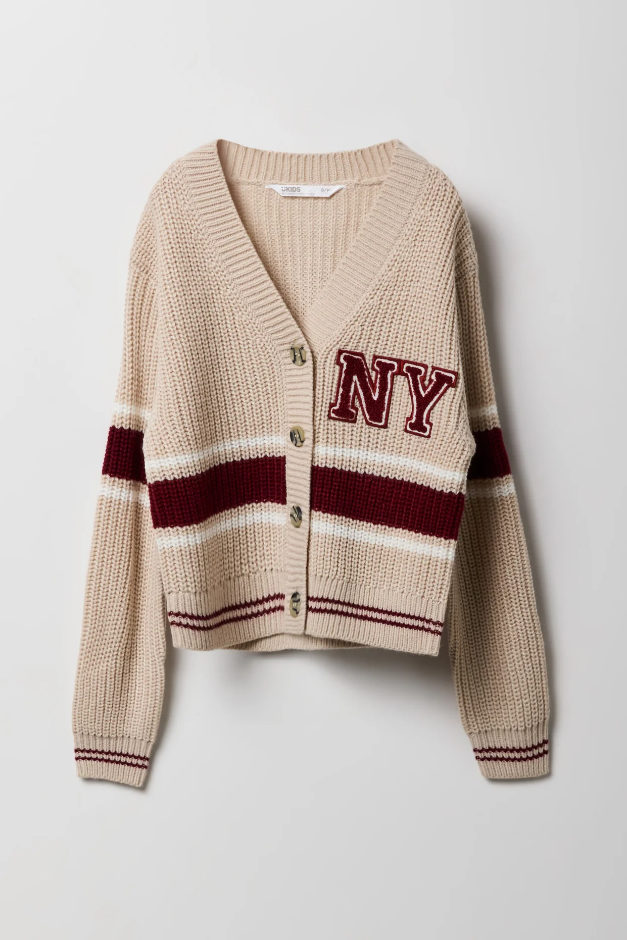 Girls Chenille Embroidered Knit Cardigan - Image 4