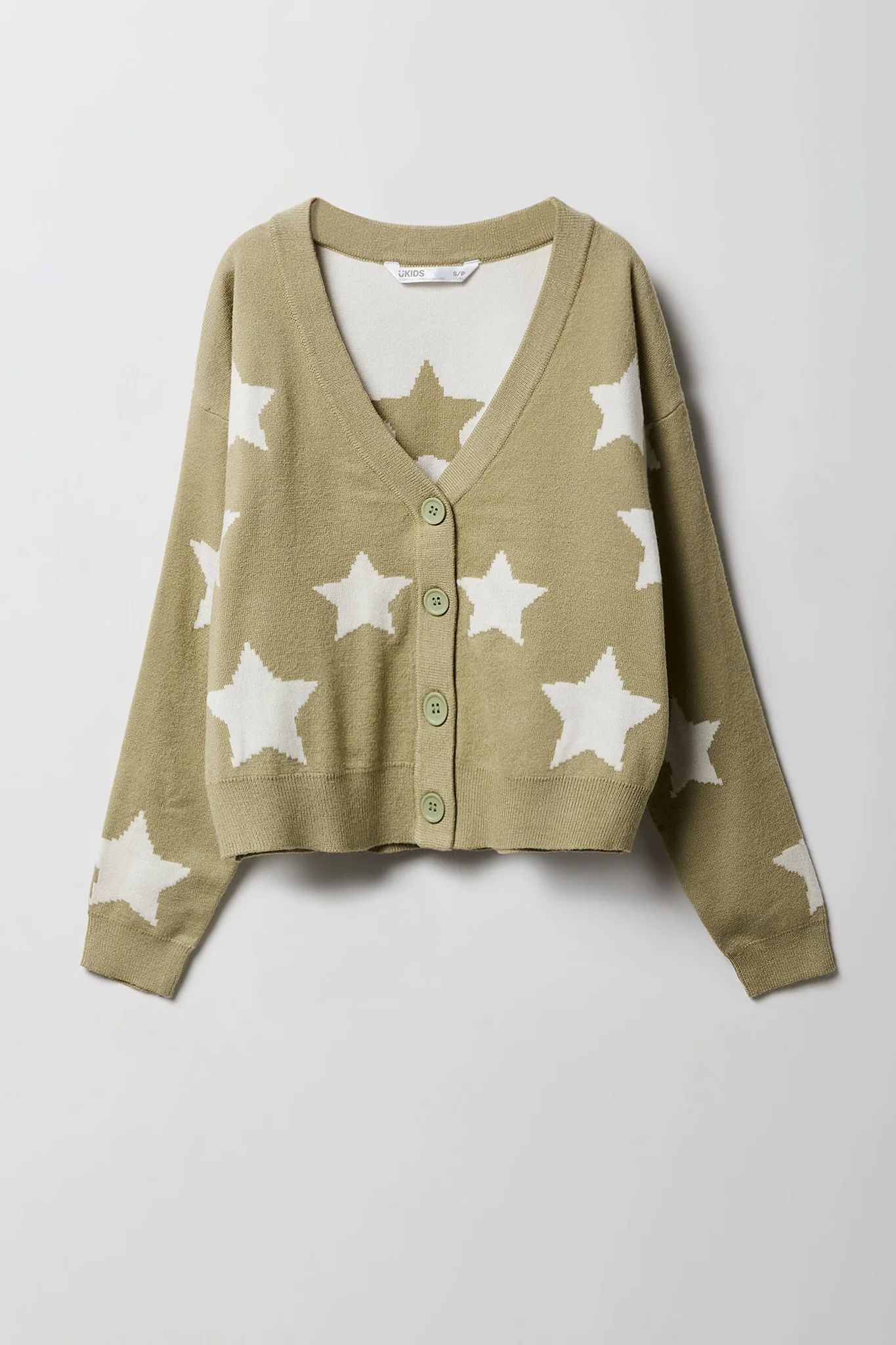 Girls Jacquard Knit Cardigan - Image 3