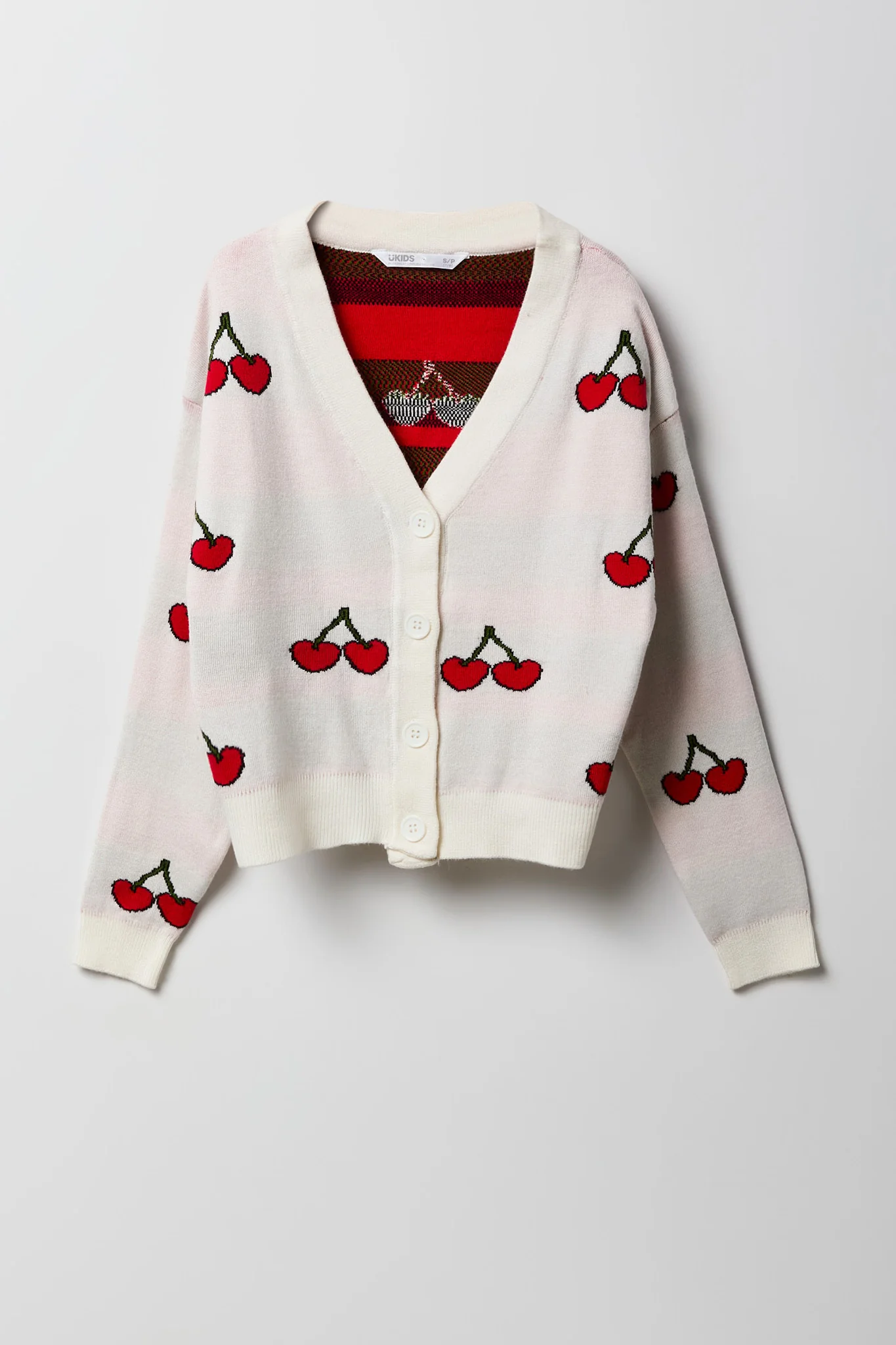 Girls Jacquard Knit Cardigan - Image 5