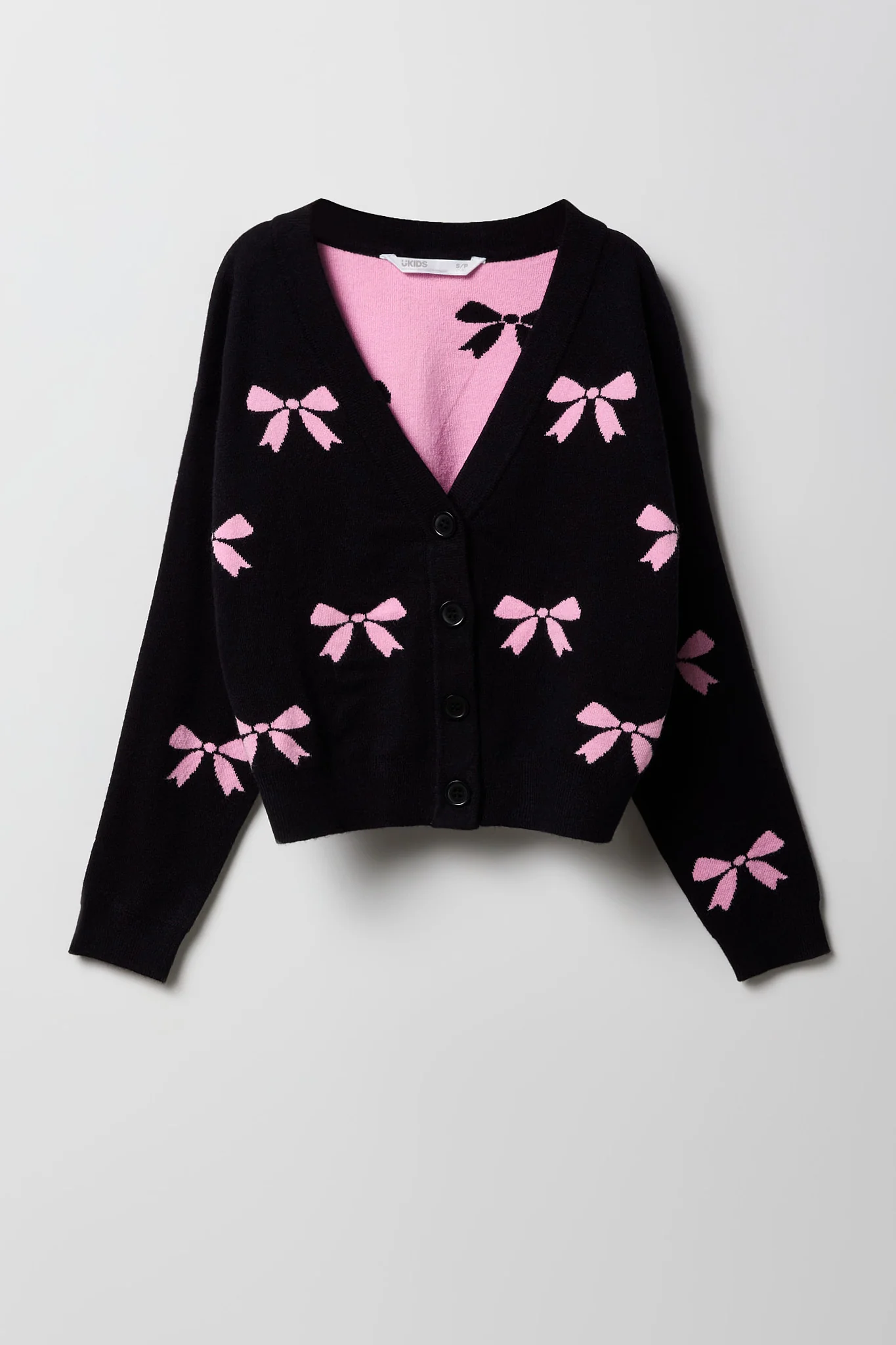 Girls Jacquard Knit Cardigan - Image 7