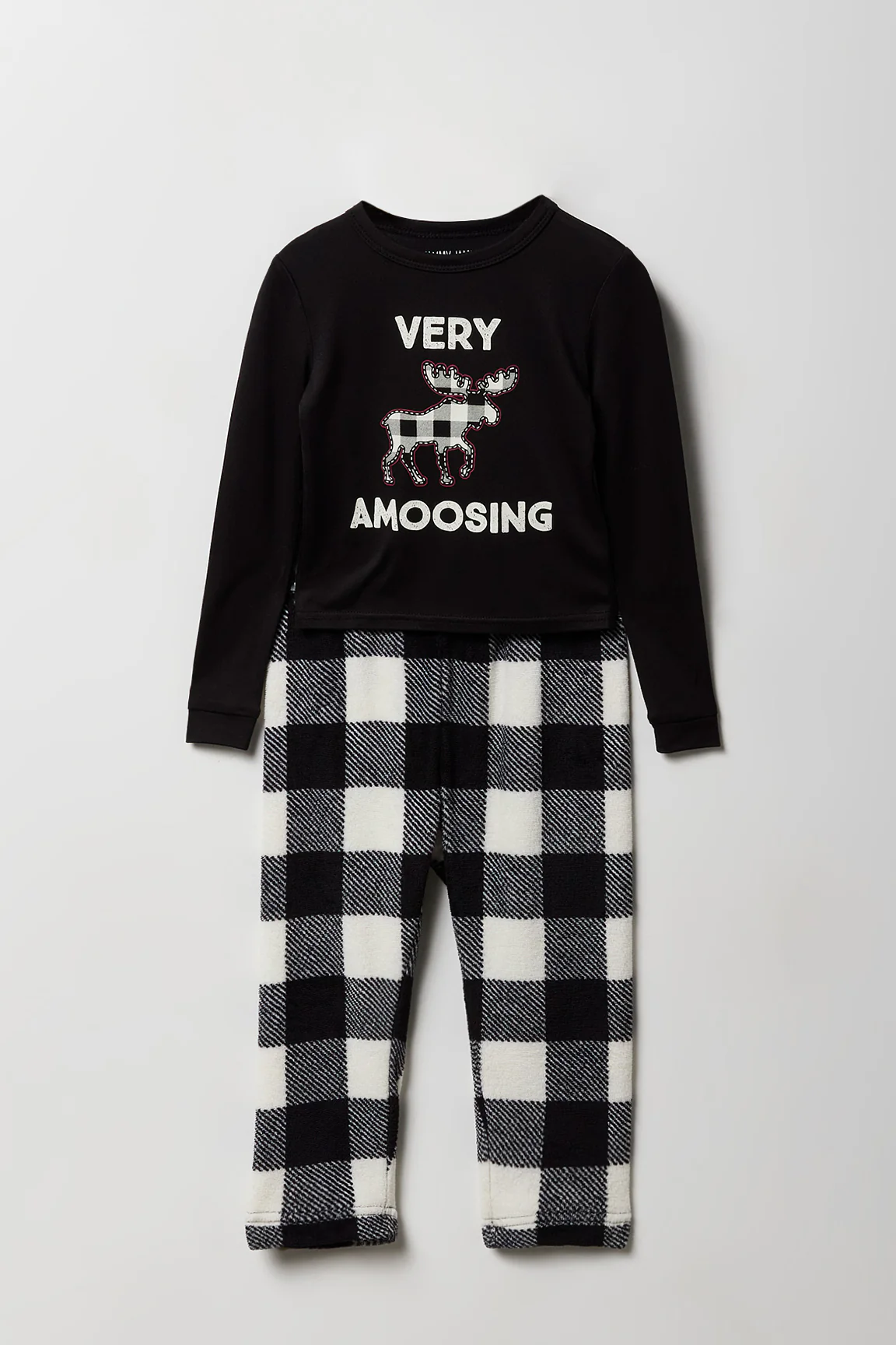 Ensemble deux-pièces Pyjamas de famille à imprimé Moosing Around pour tout-petit