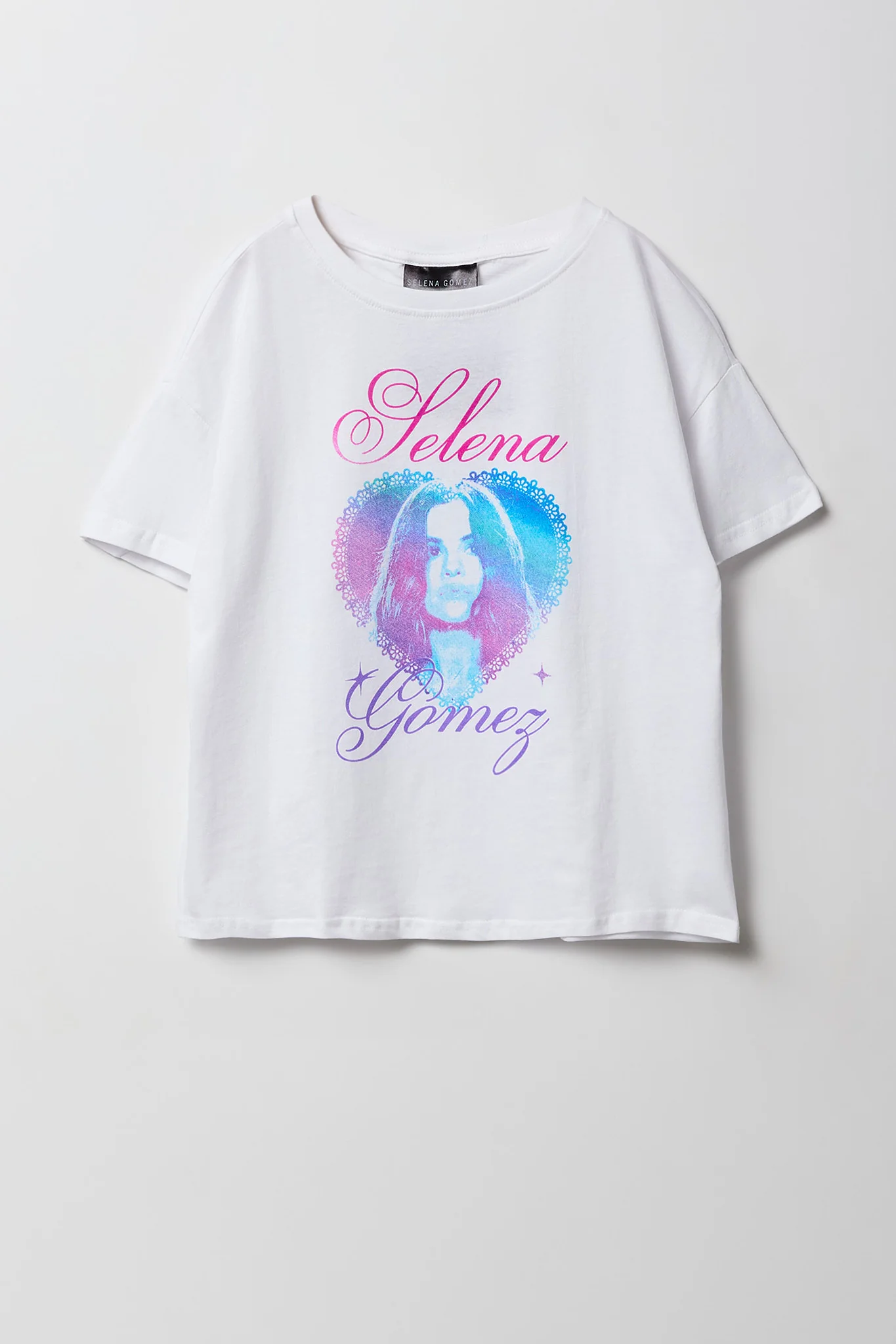 Girls Luxe Heavy Cotton Selena Gomez Graphic Oversized T-Shirt - Image 3