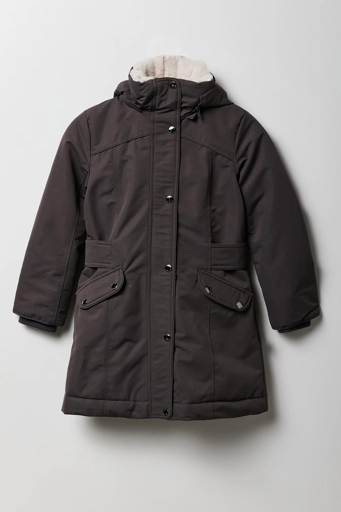 Girls Faux Fur Lined Parka - Image 5