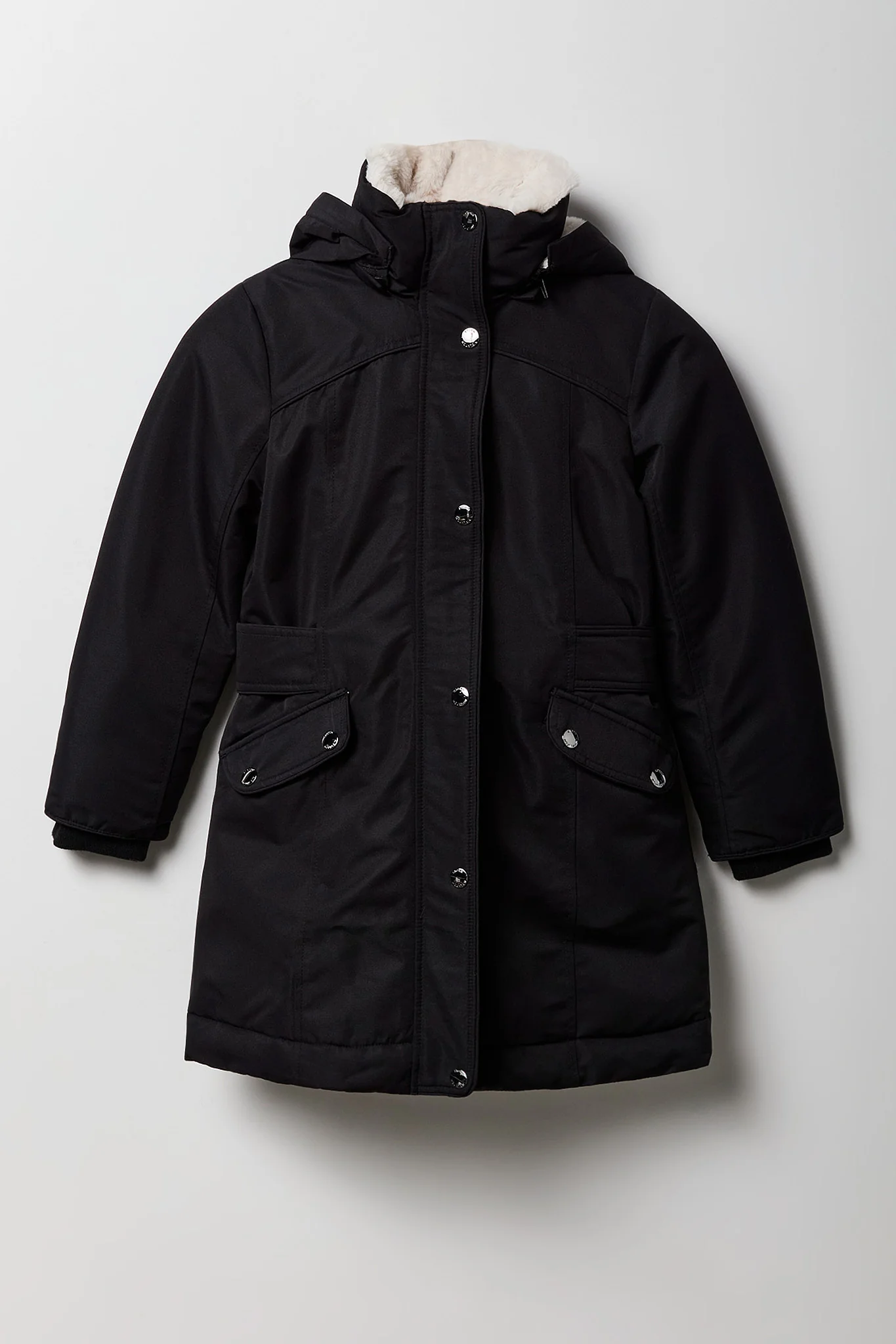 Parka à doublure en similifourrure pour filles