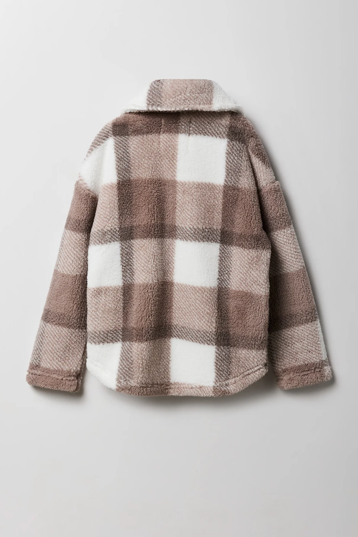 Girls Plaid Sherpa Shacket - Image 12