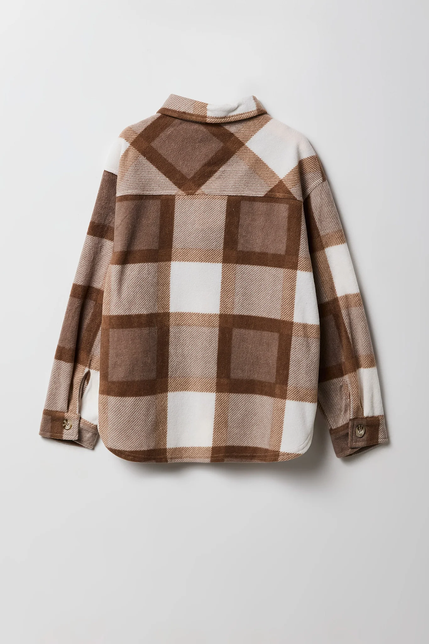 Girls Plaid Flannel Shacket - Image 10