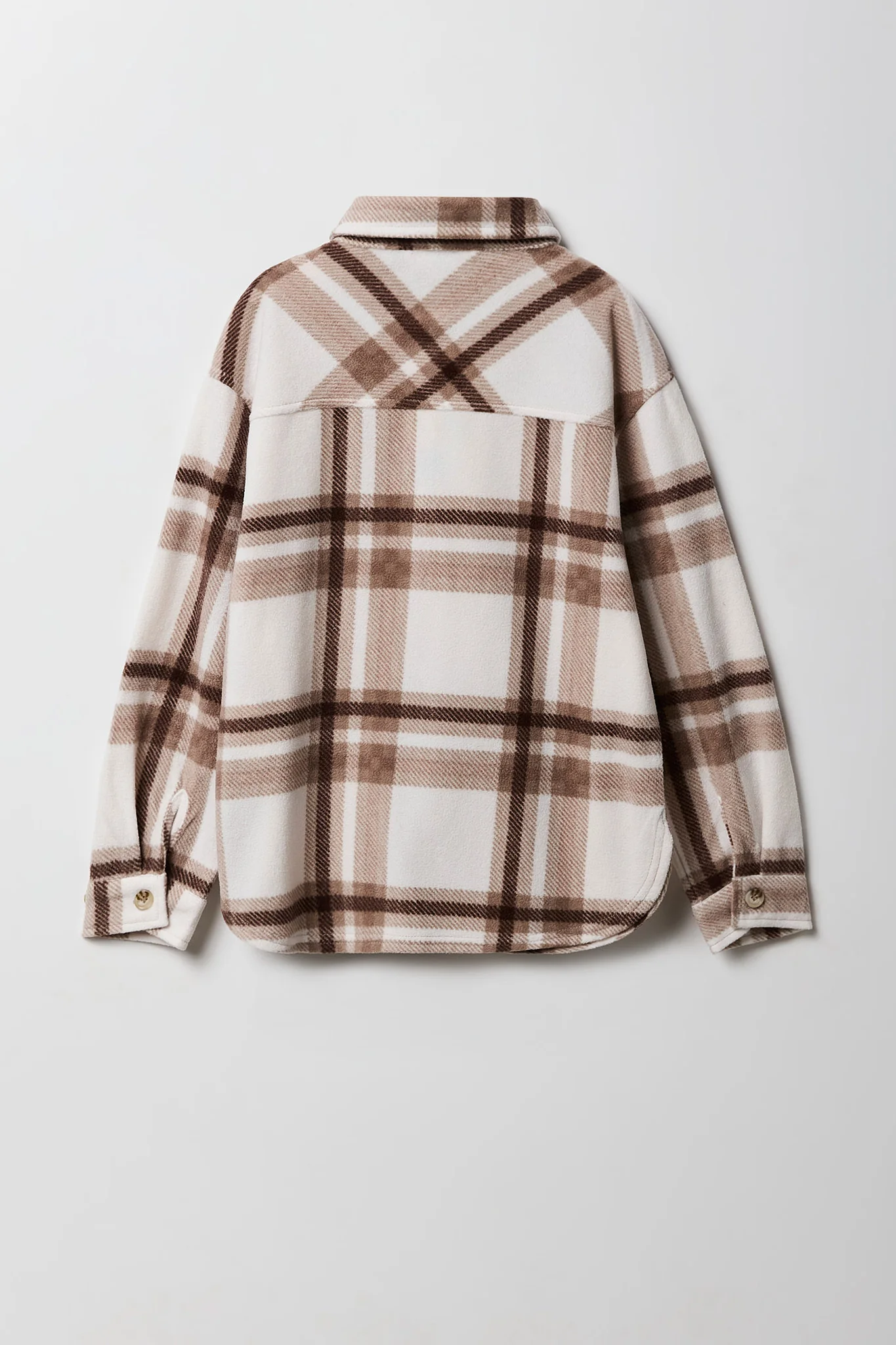 Girls Plaid Flannel Shacket - Image 6