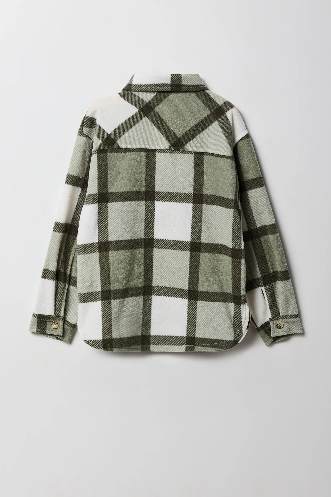 Girls Plaid Flannel Shacket - Image 8