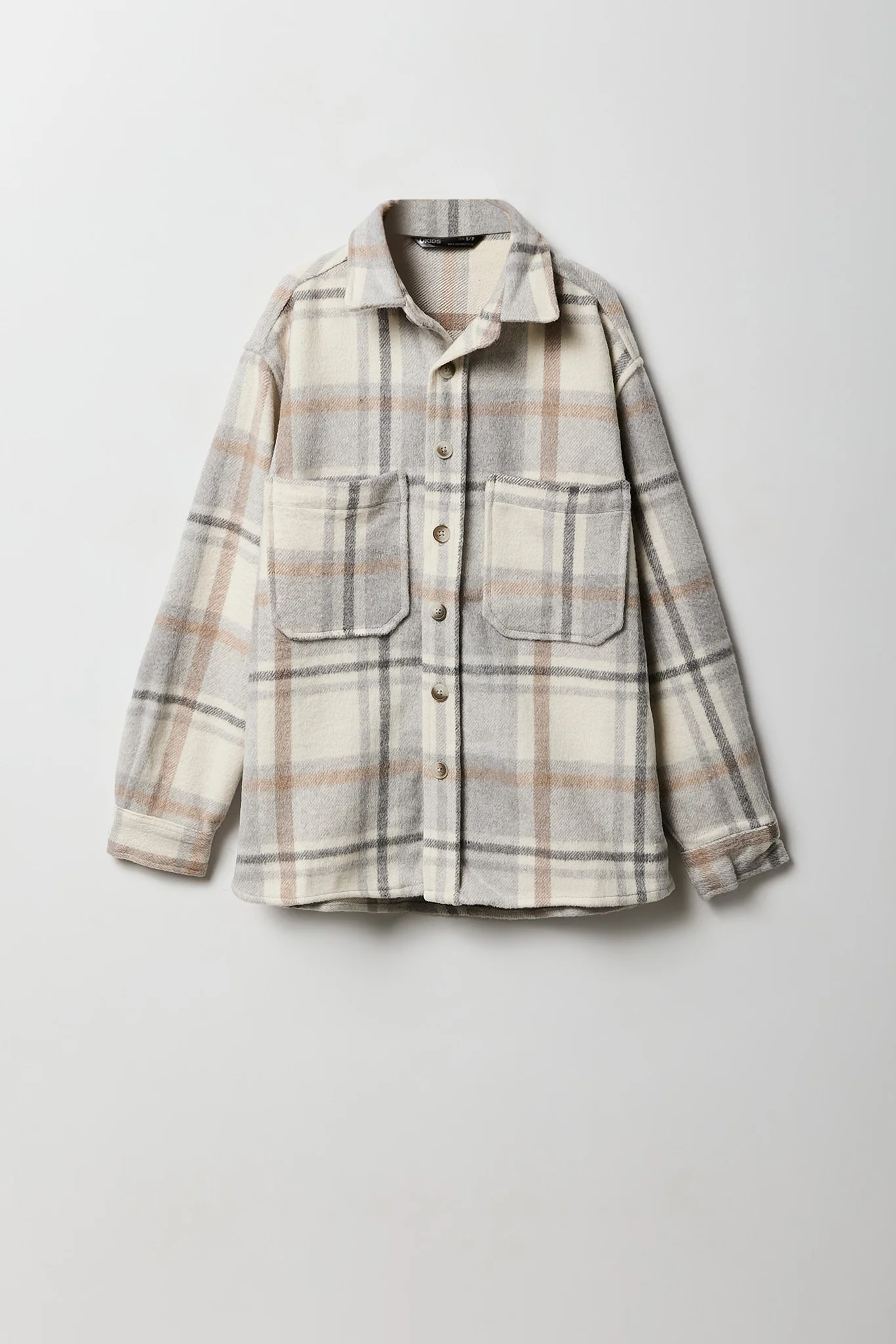 Boys Plaid Shacket - Image 3