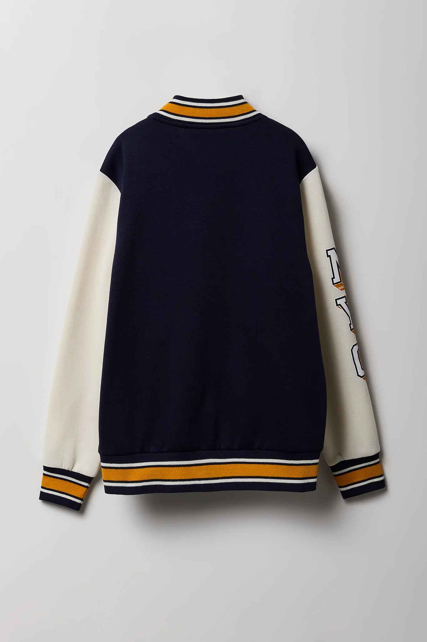 Boys Chenille Embroidered Fleece Varsity Jacket - Image 7