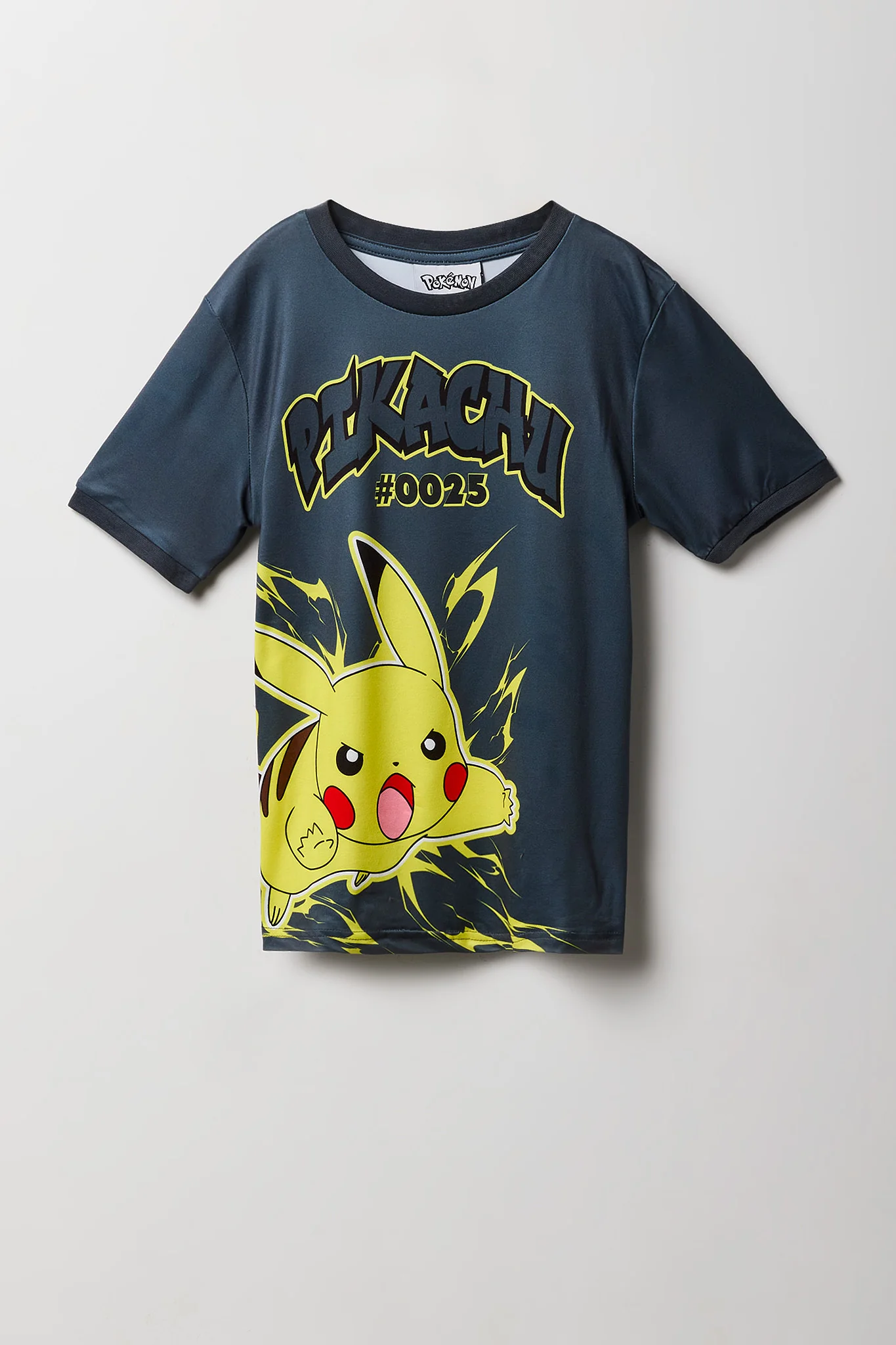Kids Pikachu Graphic T-Shirt & Plush Pant Pajama Set - Image 7