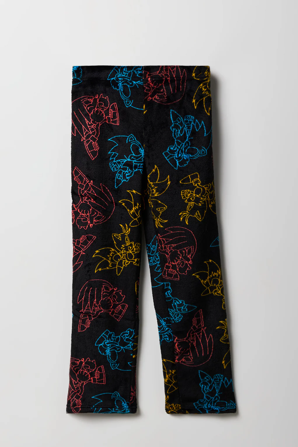 Kids Sonic Print Plush Pajama Pant - Image 2