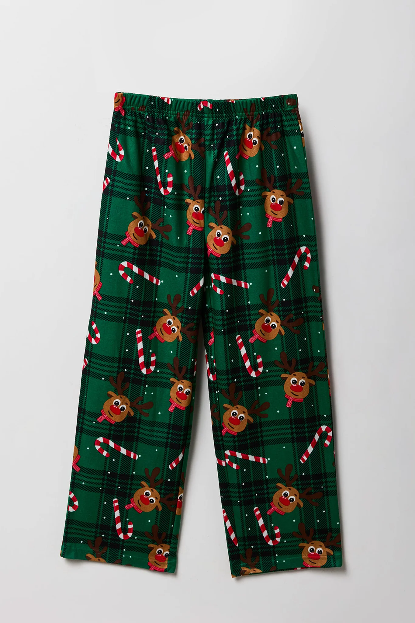 Kids Fammy Jammies Rudolph Flannel Pajama Set - Image 6