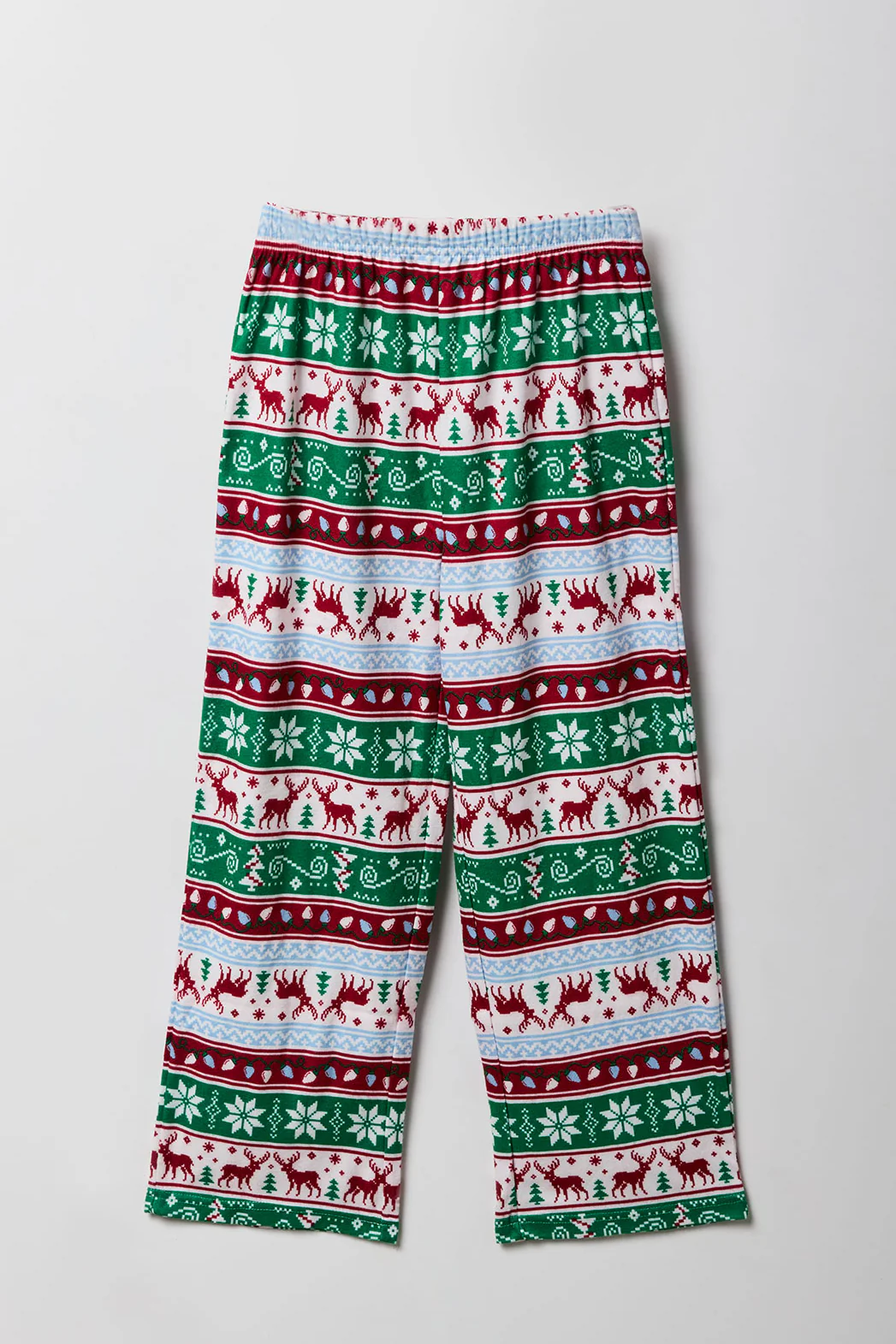 Kids Fammy Jammies Fair Isle Flannel Pajama Set - Image 5