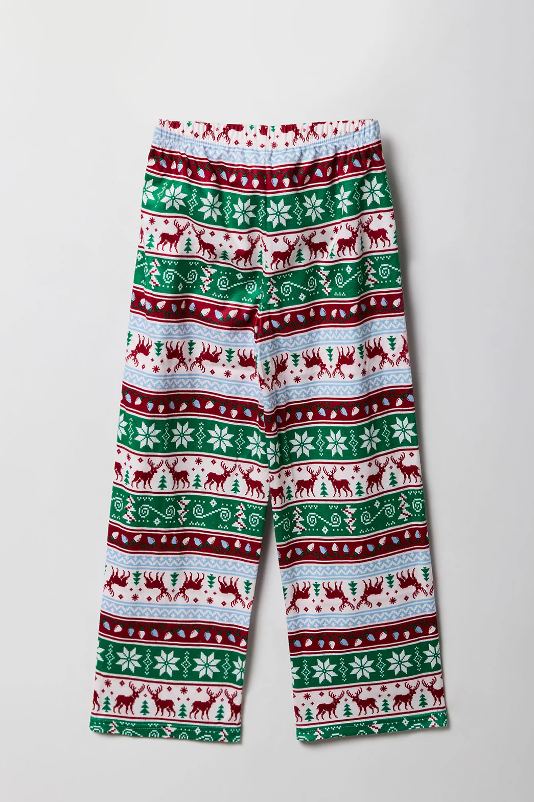 Kids Fammy Jammies Fair Isle Flannel Pajama Set - Image 6