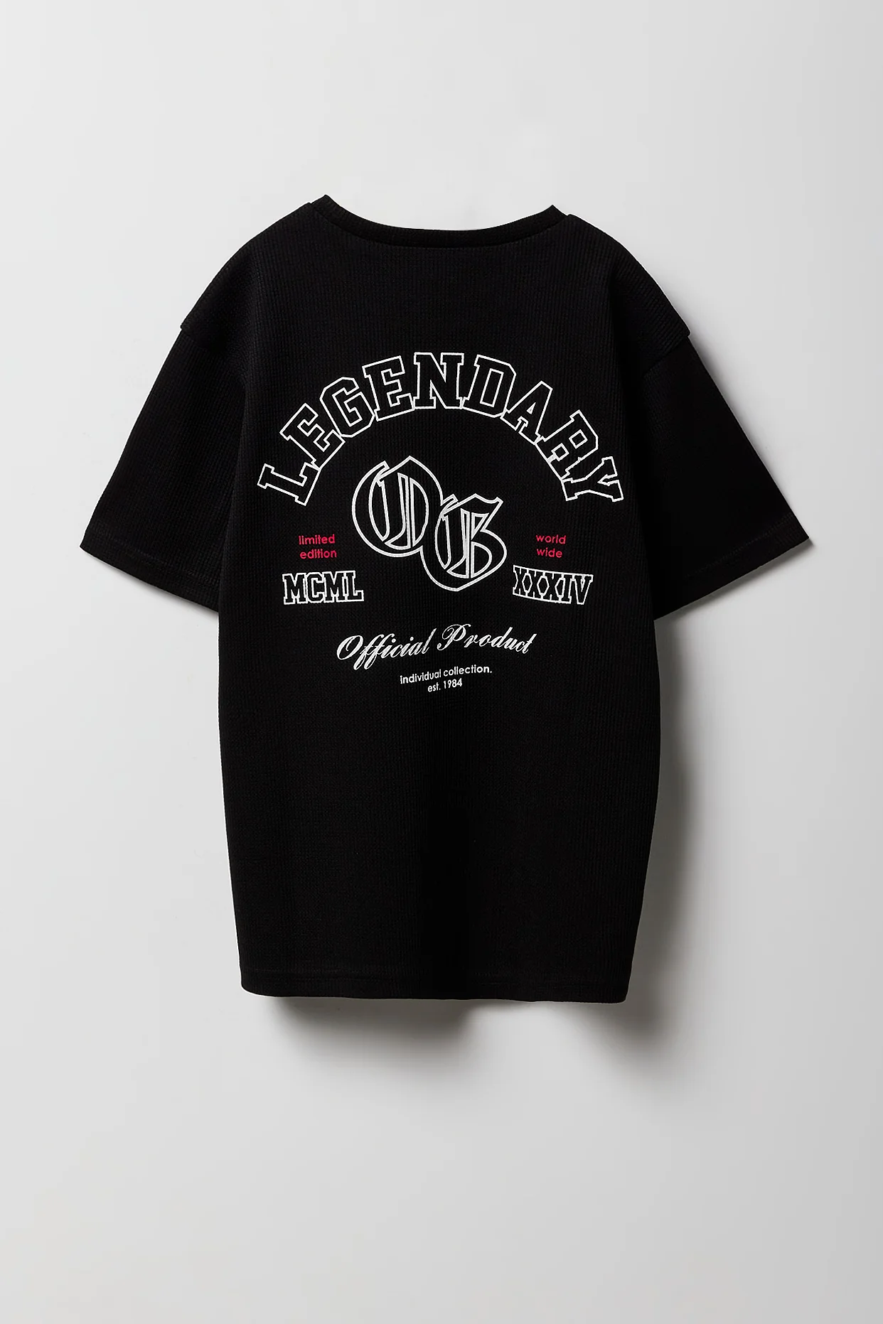 T-shirt en tricot gaufré à imprimé OG pour garçon