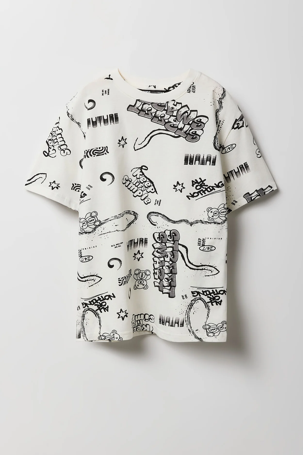 Boys Graffiti Print T-Shirt - Image 5