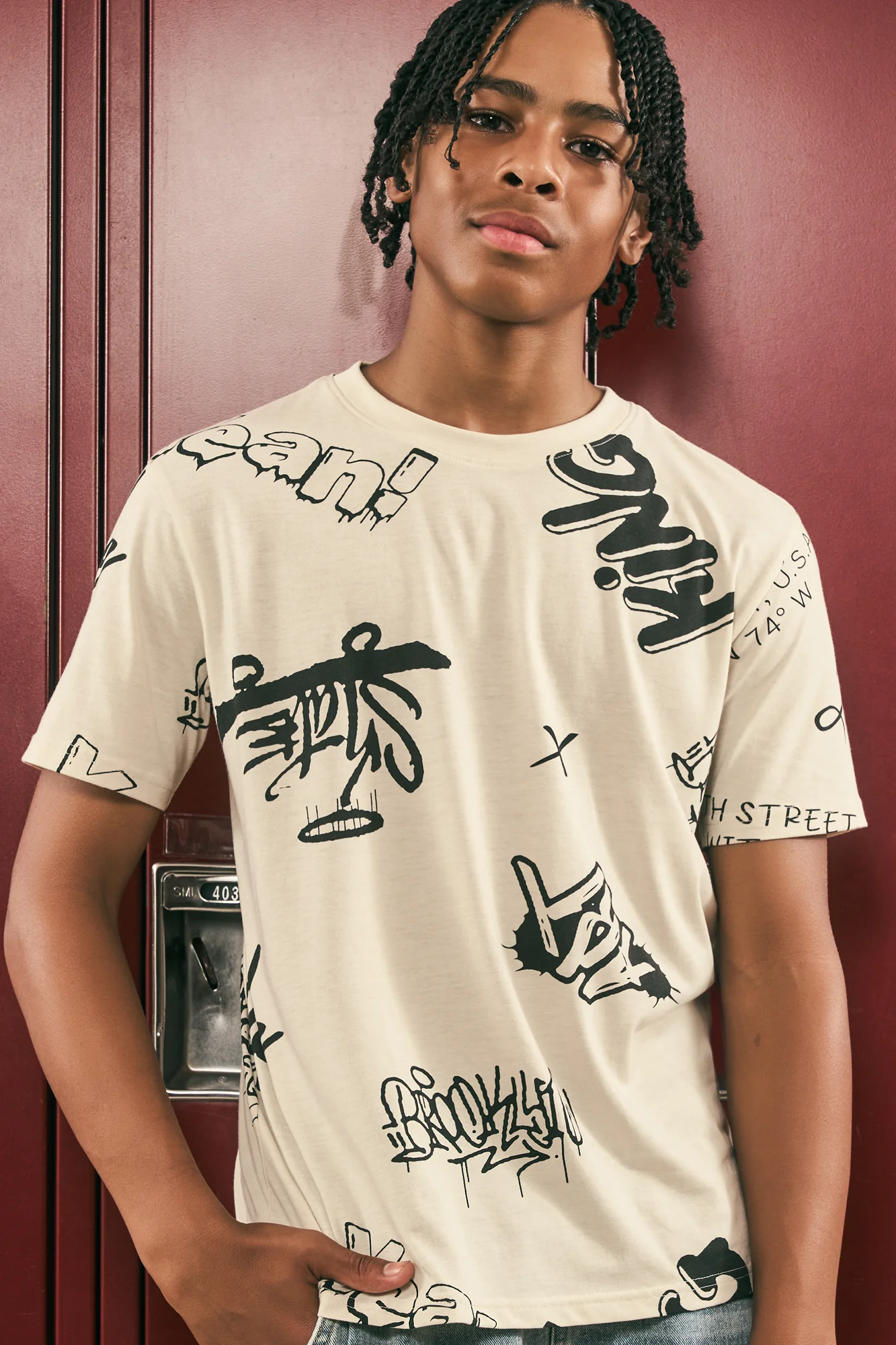 Boys Graffiti Print T-Shirt - Image 7