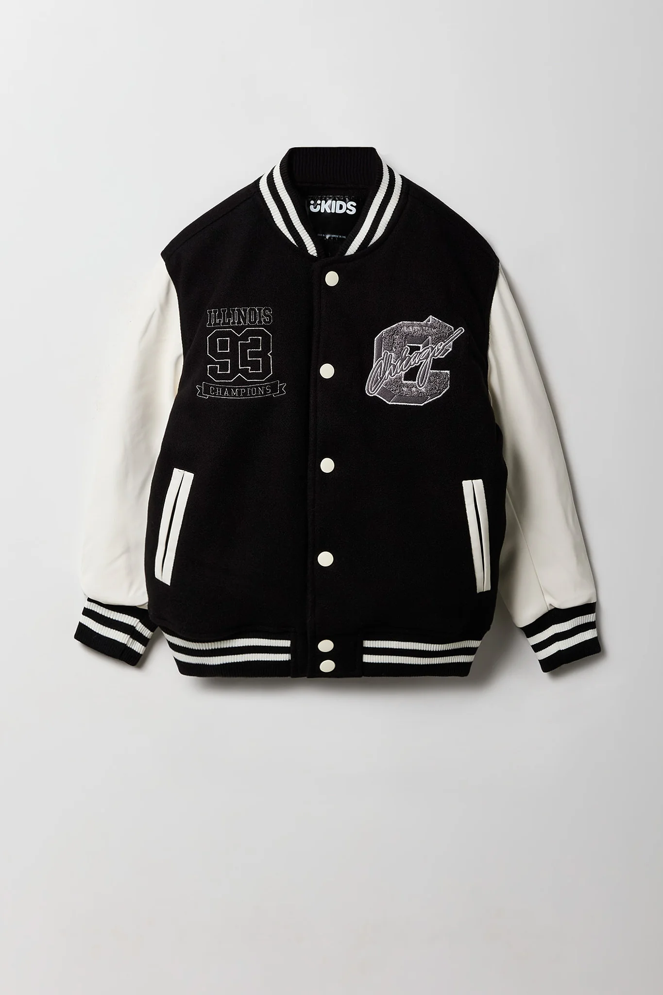 Boys Embroidered Varsity Jacket