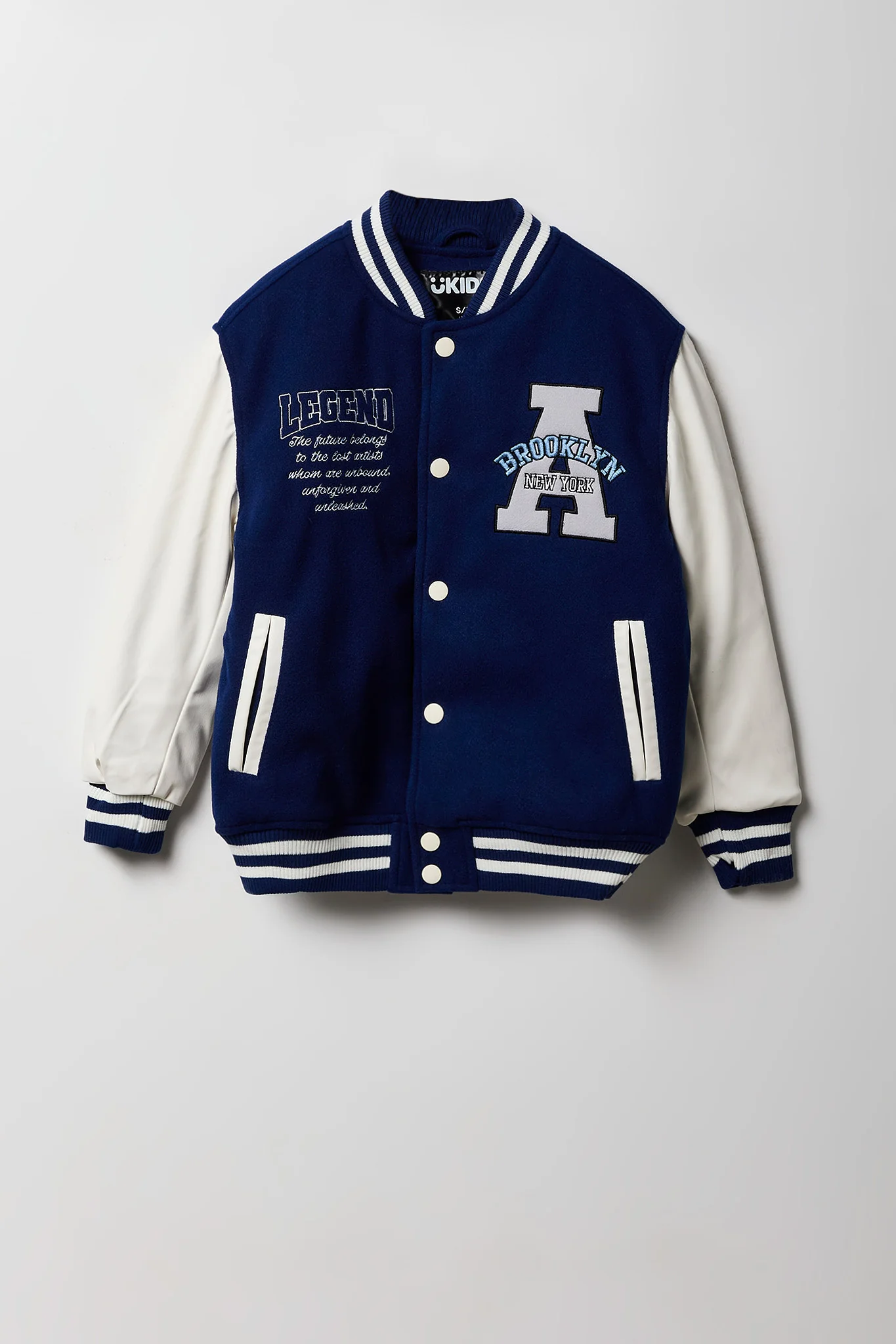Boys Embroidered Varsity Jacket - Image 7