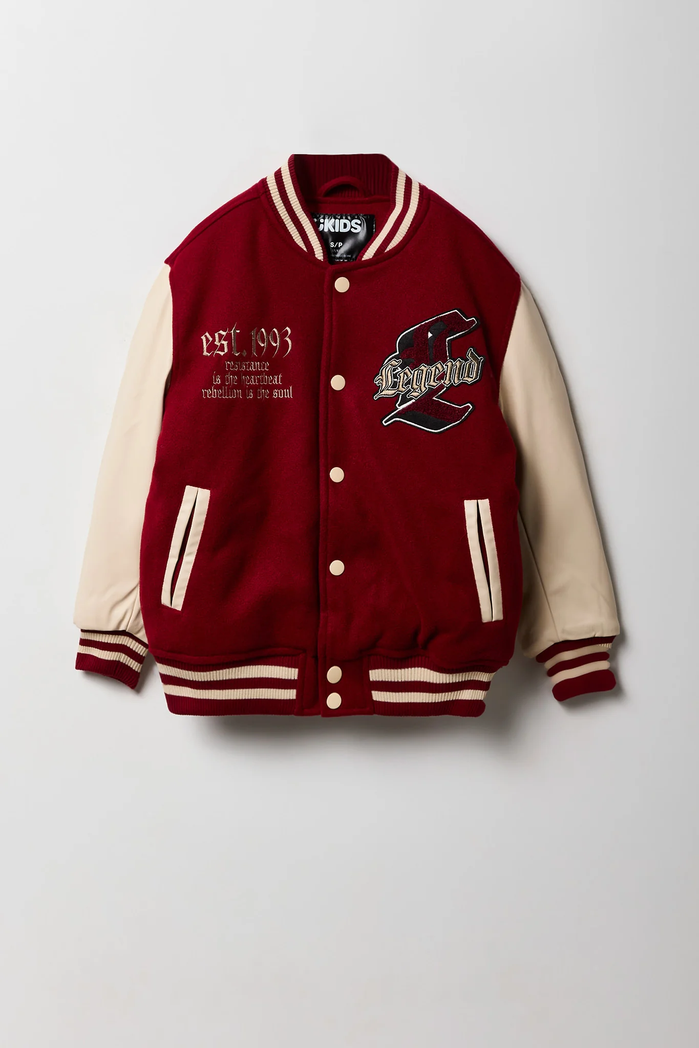 Boys Embroidered Varsity Jacket - Image 9