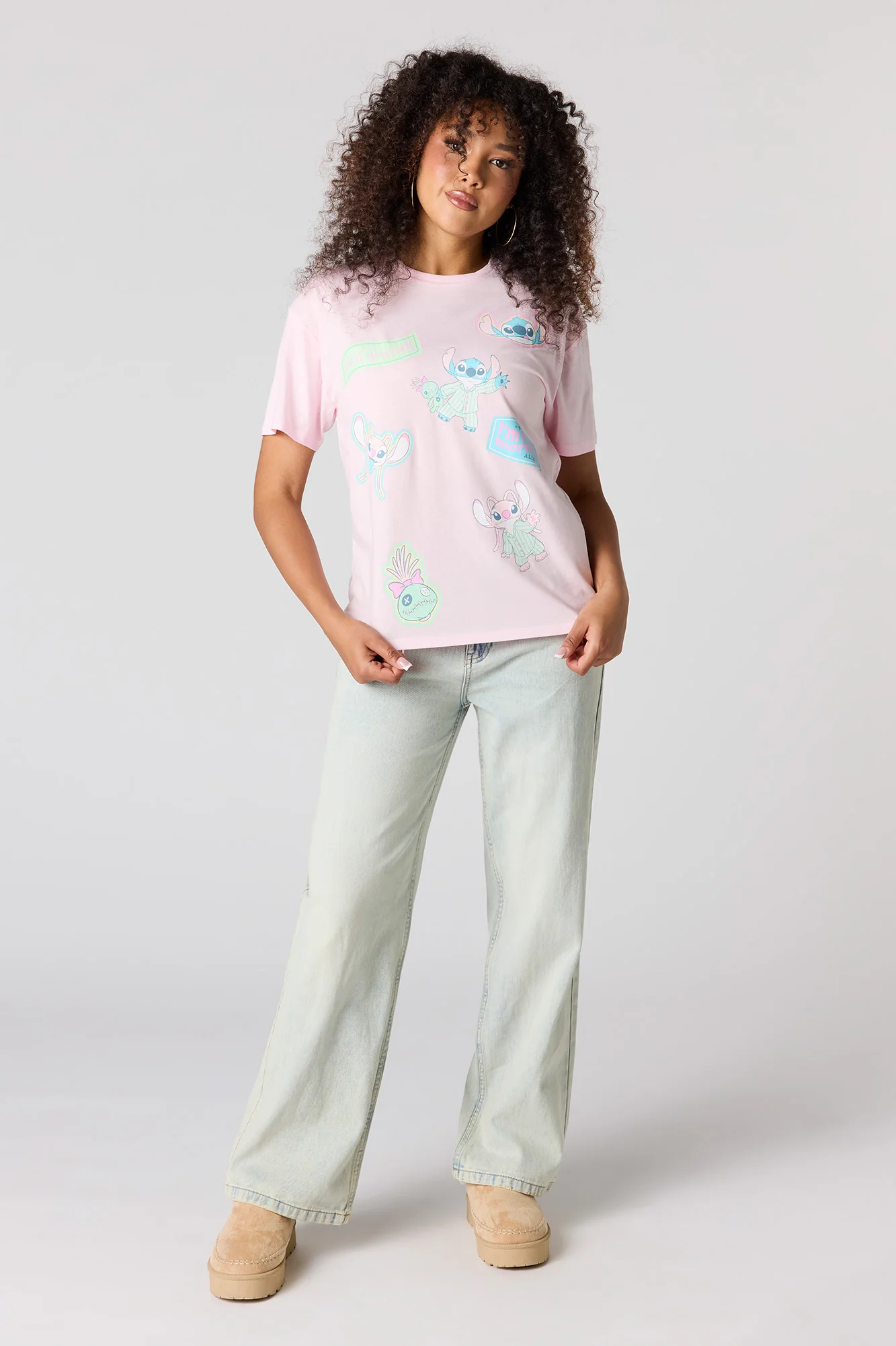 Stitch Graphic Boyfriend T-Shirt - Image 3