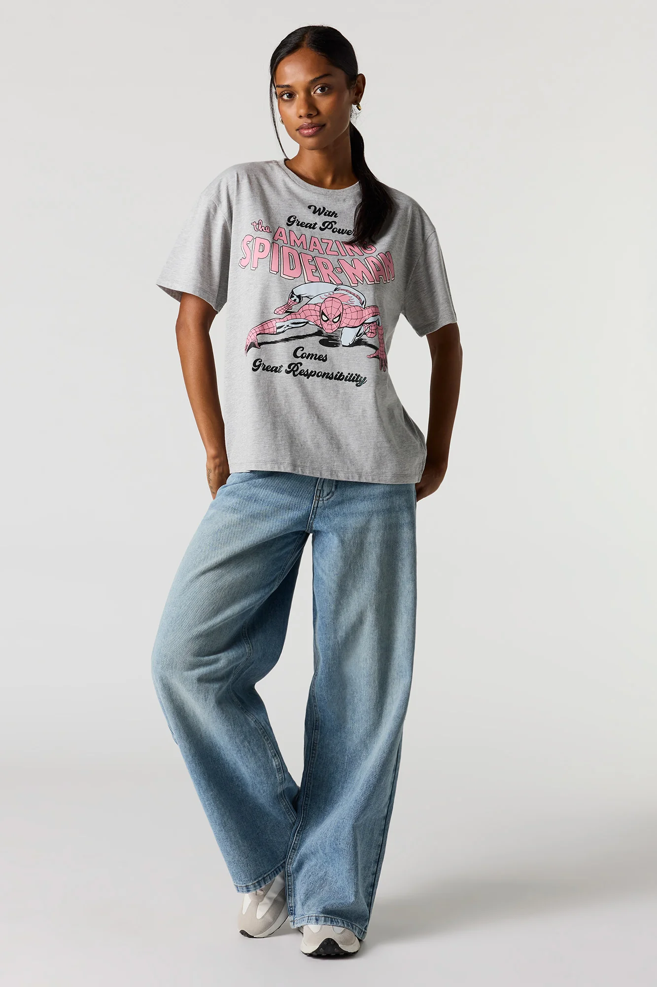 Spiderman Graphic Boyfriend T-Shirt - Image 3
