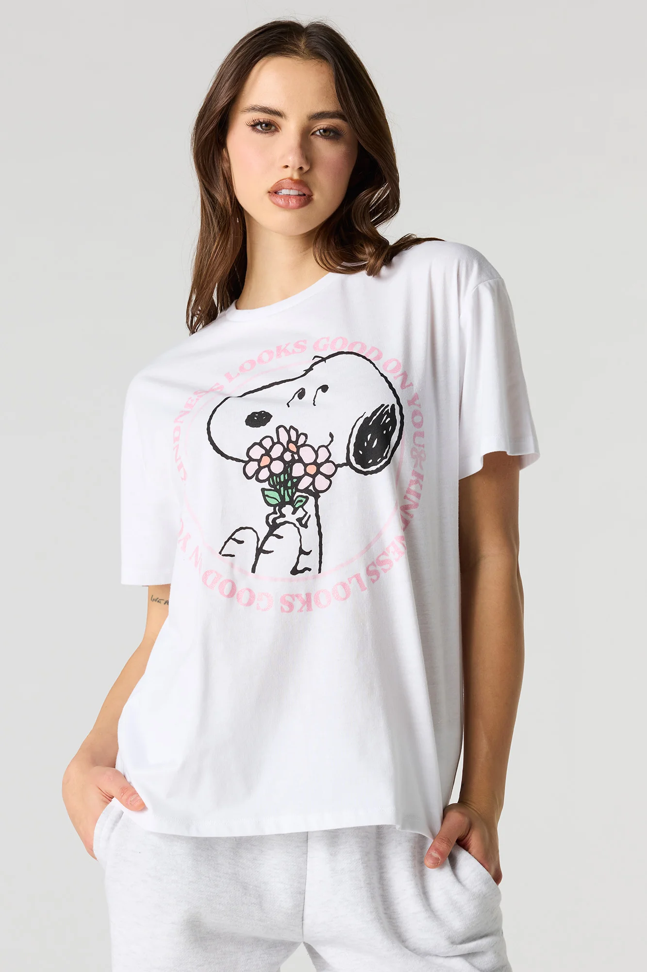 Snoopy Graphic Boyfriend T-Shirt - Image 2