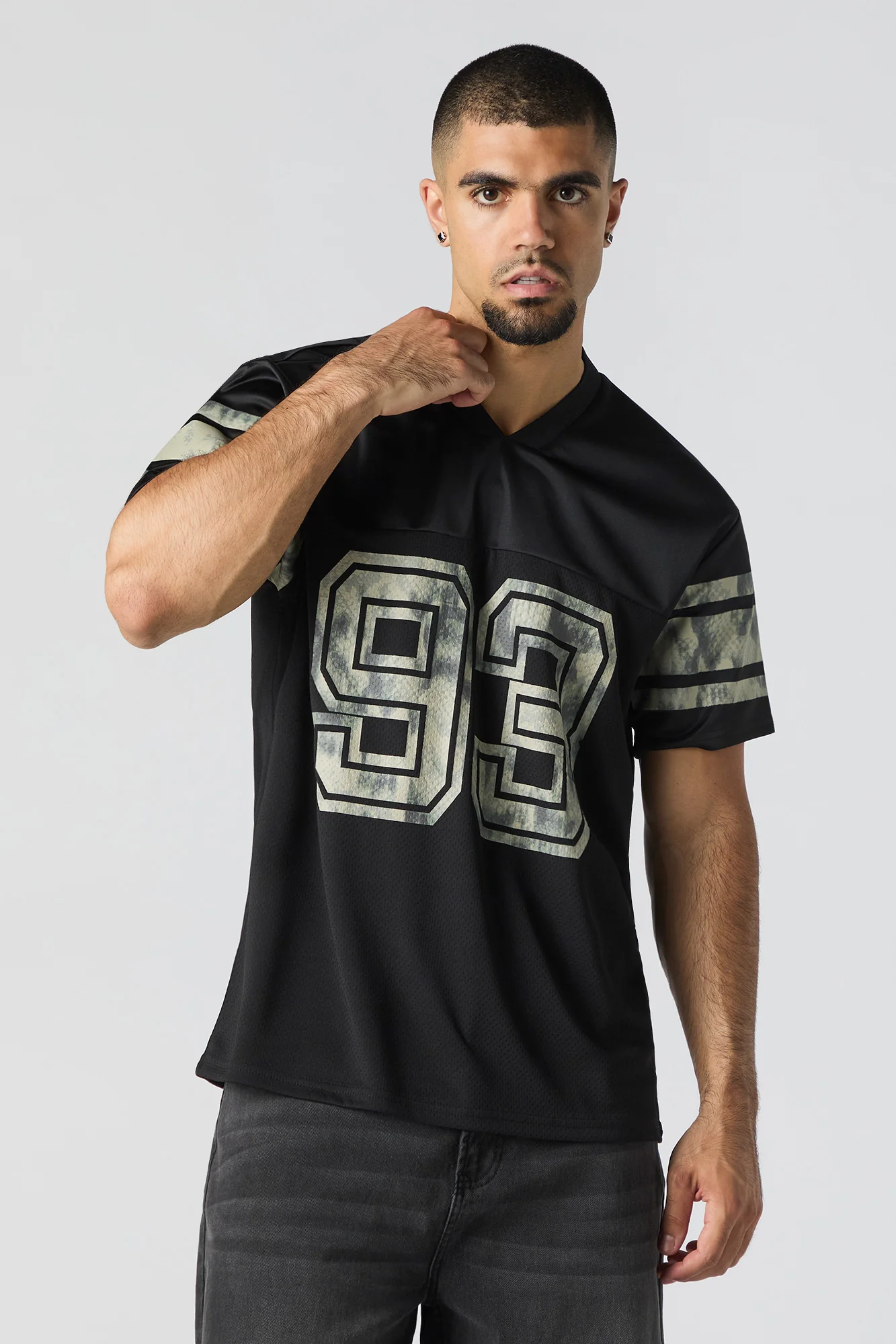 Jersey de football en filet à imprimé 93 - Image 4